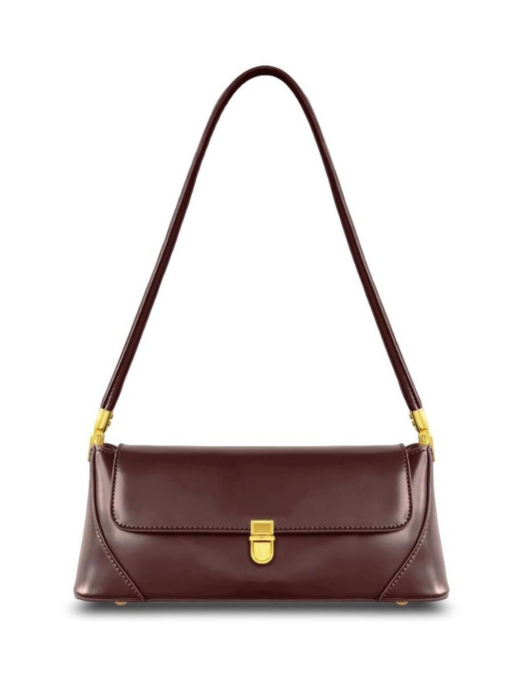 Shoulder Bag for Women Vintage Purses (Flat Bottom)